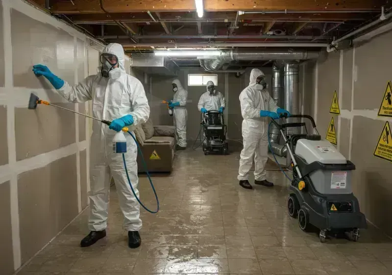 Basement Moisture Removal and Structural Drying process in Remsen, IA